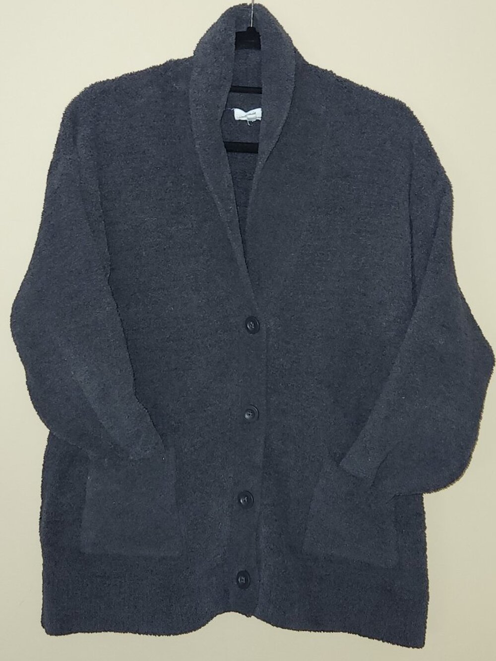 Aerie Cozy Marshmallow Cardigan Sweater Womens Medium M Navy Indigo Shawl Collar